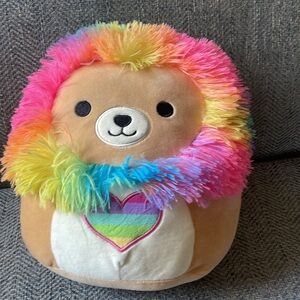 11” Squishmallow Leonard The Rainbow Mane Lion Pastel Plush By Kelly Toy NEW!